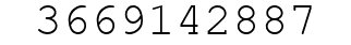 Number 3669142887.