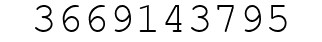 Number 3669143795.