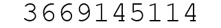 Number 3669145114.