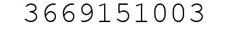 Number 3669151003.