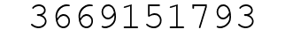 Number 3669151793.