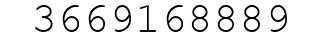 Number 3669168889.