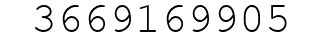 Number 3669169905.