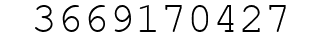 Number 3669170427.