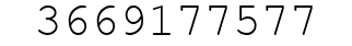 Number 3669177577.