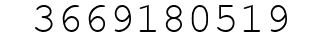Number 3669180519.