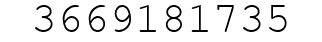 Number 3669181735.