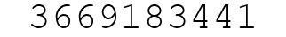 Number 3669183441.