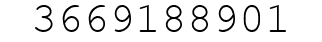 Number 3669188901.