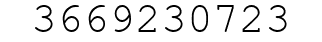 Number 3669230723.