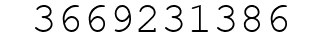 Number 3669231386.