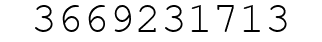 Number 3669231713.