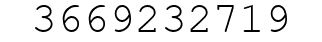 Number 3669232719.