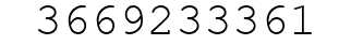 Number 3669233361.