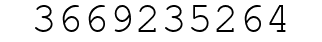 Number 3669235264.