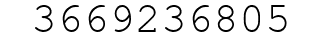 Number 3669236805.