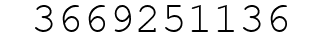 Number 3669251136.