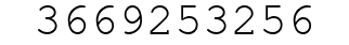 Number 3669253256.