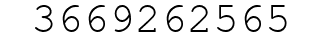 Number 3669262565.