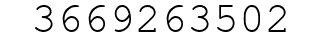 Number 3669263502.