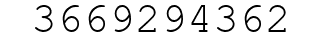 Number 3669294362.