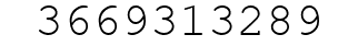Number 3669313289.