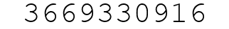Number 3669330916.