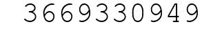 Number 3669330949.