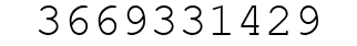 Number 3669331429.
