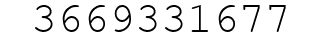 Number 3669331677.