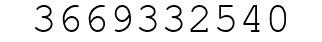 Number 3669332540.