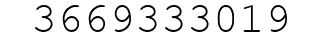 Number 3669333019.