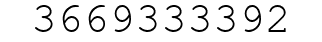 Number 3669333392.