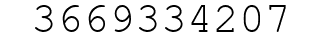 Number 3669334207.