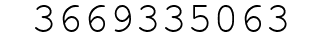 Number 3669335063.