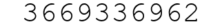 Number 3669336962.