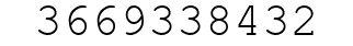 Number 3669338432.