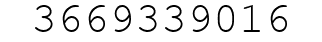 Number 3669339016.