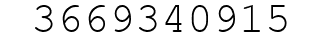Number 3669340915.