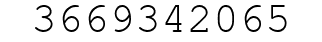 Number 3669342065.