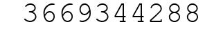 Number 3669344288.