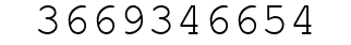 Number 3669346654.