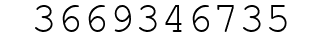 Number 3669346735.
