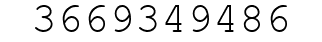 Number 3669349486.