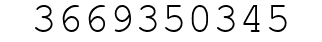 Number 3669350345.