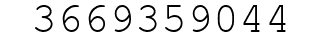Number 3669359044.
