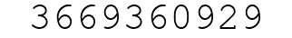 Number 3669360929.