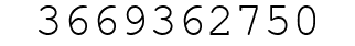 Number 3669362750.