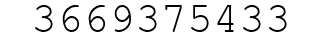 Number 3669375433.