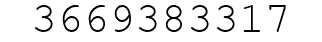 Number 3669383317.